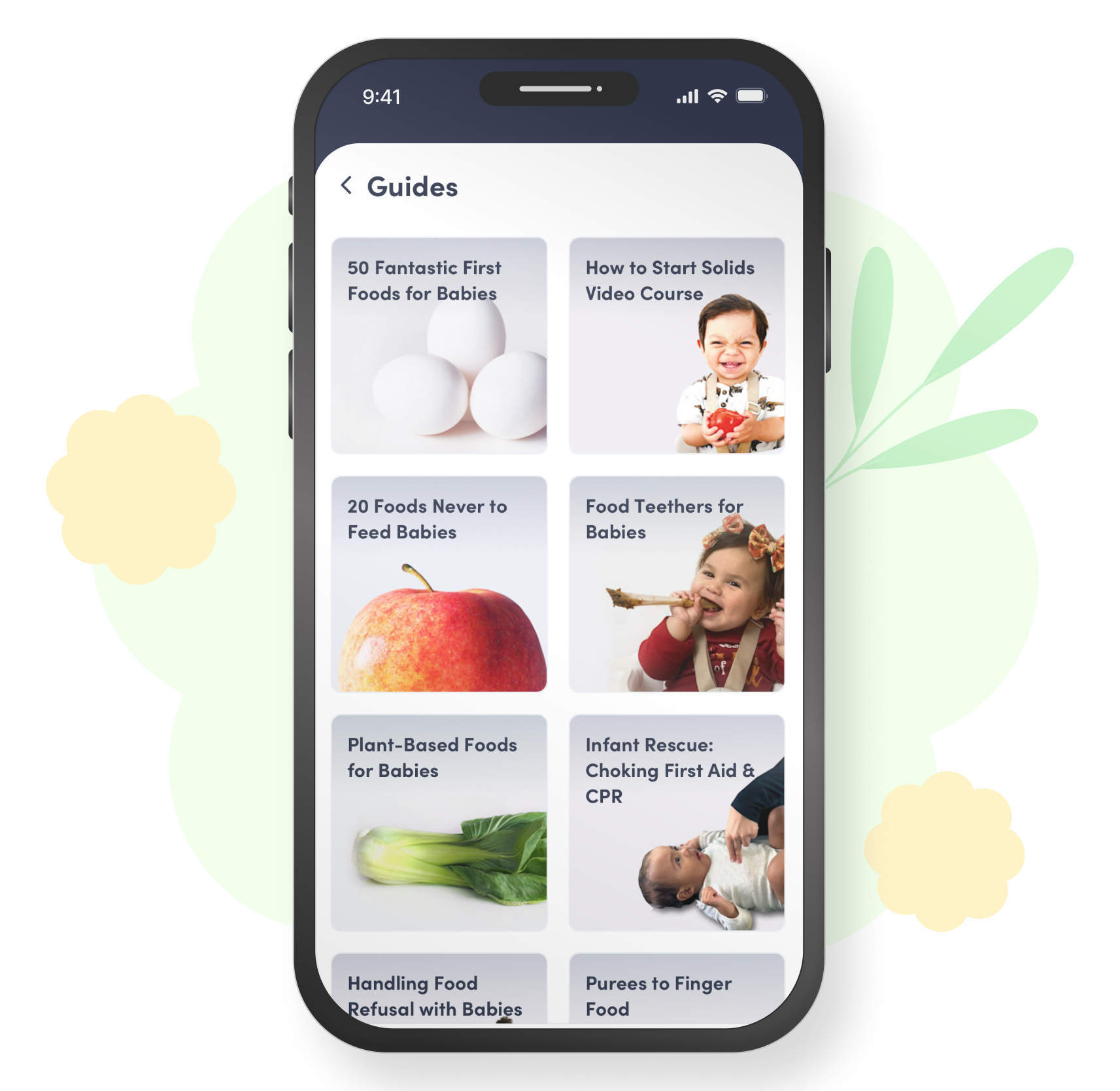 Solid Starts app showing the Guides screen